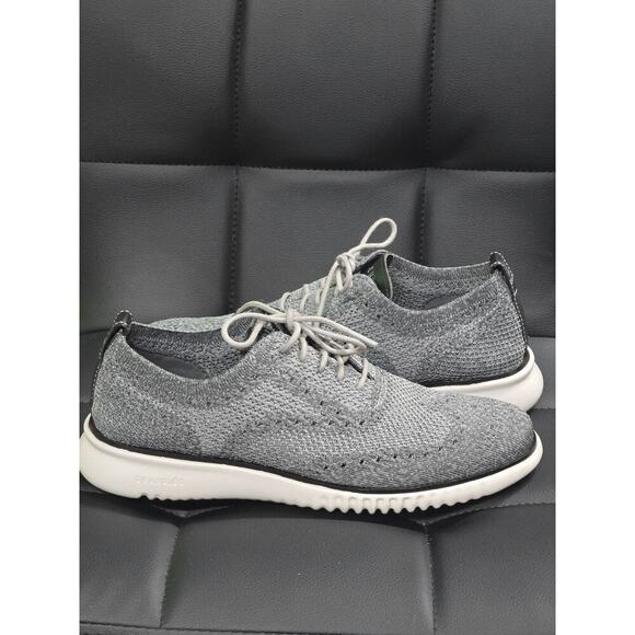 Cole Haan Men 2.ZeroGrand Stitchlite Gray Wingtip Oxford Size 7.5 C27565 - Picture 2 of 7